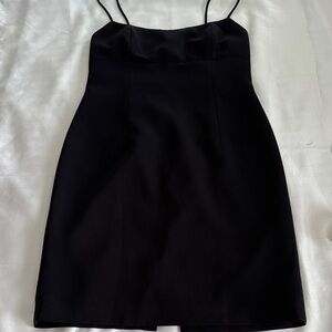 Chic Black Mini Dress with Spaghetti Straps